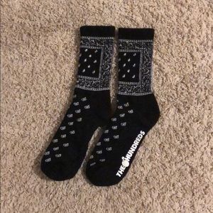 Black and white long socks